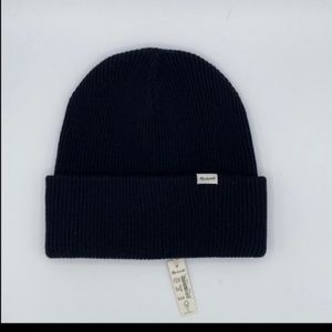 NWT MADEWELL Merino Wool Cuffed Beanie Black